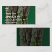 Carte De Visite Asperge fraîche sur l'arrière - plan vert (Devant / Derrière)