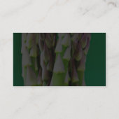 Carte De Visite Asperge fraîche sur l'arrière - plan vert (Dos)