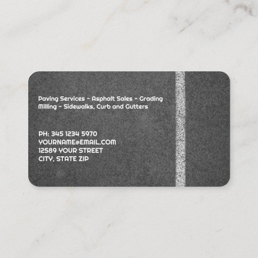 Carte De Visite Asphalte (Dos)