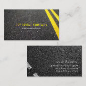 Carte De Visite Asphalte, Carrelage, Construction, Routes (Devant / Derrière)