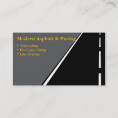 Carte De Visite Asphalte et pavage / Services de construction de l (Devant)