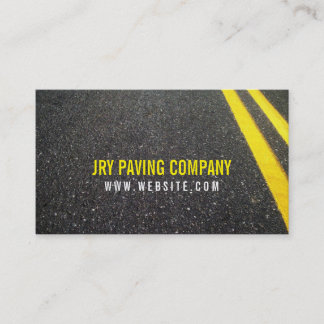 Carte De Visite Asphalte, pavage, construction, travaux routiers