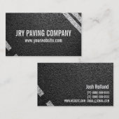 Carte De Visite Asphalte, pavage, construction, travaux routiers (Devant / Derrière)