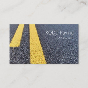Carte De Visite Asphalte, Pavage, Construction, Travaux Routiers E