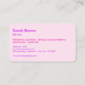 Carte De Visite Aspirateur HouseKeeper (Dos)