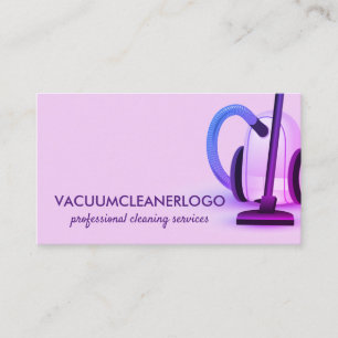 Carte De Visite Aspirateur Violet Nettoyeur de Maison Gardien