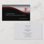 Carte De Visite assassin de ninja rouge silencieux, swosh rouge, l (Devant / Derrière)