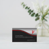 Carte De Visite assassin de ninja rouge silencieux, swosh rouge, l (Debout devant)