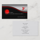 Carte De Visite Assassin rouge silencieux de ninja, tache rouge, (Devant / Derrière)