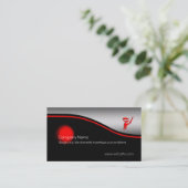 Carte De Visite Assassin rouge silencieux de ninja, tache rouge, (Debout devant)