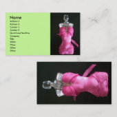 Carte De Visite Assez dans la bouteille de parfum rose de robe (Devant / Derrière)