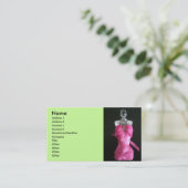 Carte De Visite Assez dans la bouteille de parfum rose de robe (Debout devant)