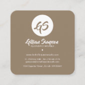 Carte de visite assez moderne de motif de fleur (Devant)