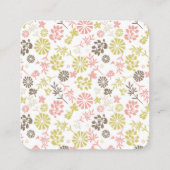 Carte de visite assez moderne de motif de fleur (Dos)