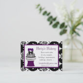 Carte de visite assez noir et blanc de boulangerie (Debout devant)