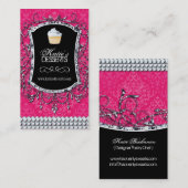 Carte de visite assez rose de boulangerie de petit (Devant / Derrière)