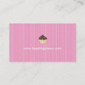 Carte de visite assez rose de petit gâteau (Dos)