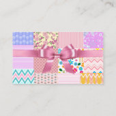 Carte de visite assez rose d'édredon et d'arc (Dos)