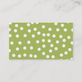 Carte de visite assez rose et vert de boulangerie (Dos)