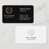 Carte De Visite Assiette de justice classique de procureur personn (Devant / Derrière)