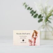 Carte De Visite Assiette pour animaux de compagnie mignonne chien  (Debout devant)