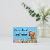 Carte De Visite Assiette pour animaux de compagnie mignonne chien  (Debout devant)