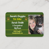 Carte De Visite Assiette professionnelle pour chien Walker (Devant)