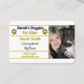 Carte De Visite Assiette professionnelle pour chien Walker (Devant)