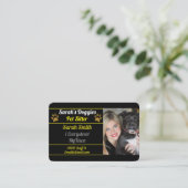 Carte De Visite Assiette professionnelle pour chien Walker (Debout devant)