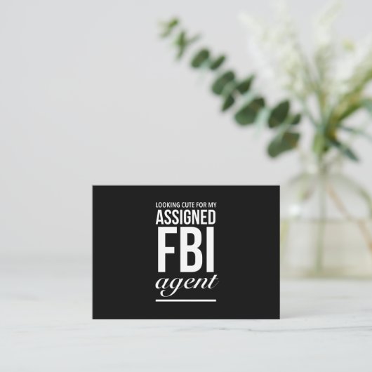 Carte De Visite Assigned agent du FBI (Debout devant)