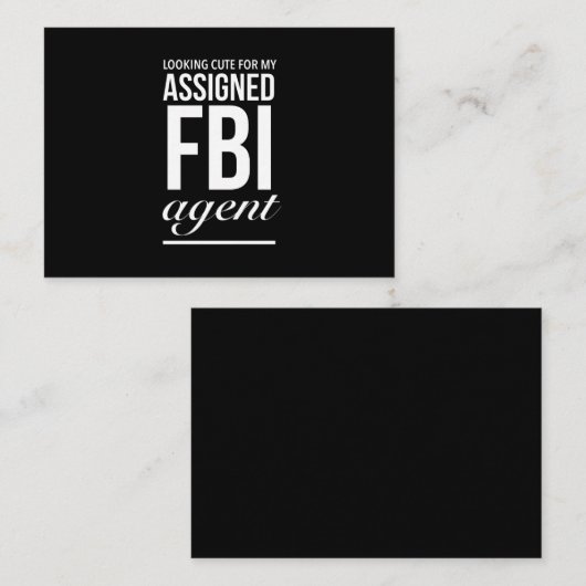 Carte De Visite Assigned agent du FBI (Devant / Derrière)