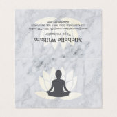 Carte De Visite Assis Lotus Mandala et marbre (Extérieur déplié)