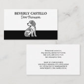 Carte De Visite Assis petit chien | Services animaux (Devant / Derrière)