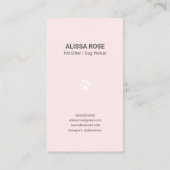 Carte de visite assis pour animal de compagnie Pin (Dos)