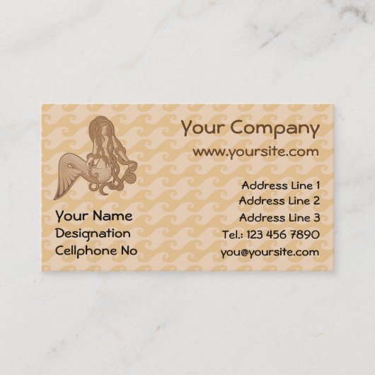 Carte De Visite Assis Sirène (Devant)