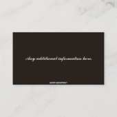 Carte De Visite Assise de la ferme et de la protection animale mod (Dos)