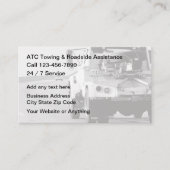 Carte De Visite Assistance routière Remorquage automobile (Devant)