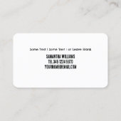 Carte De Visite Assistant en soins infirmiers agréé (Dos)