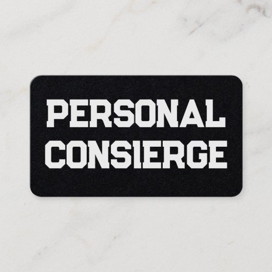 Carte De Visite Assistant exécutif du concierge personnel (Devant)