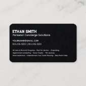 Carte De Visite Assistant exécutif du concierge personnel (Dos)