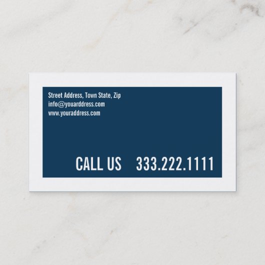 Carte De Visite Assistant infirmier certifié Frontière bleue et bl (Dos)