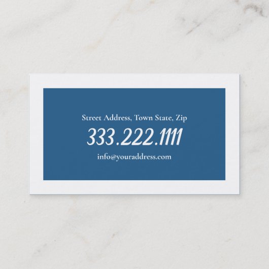 Carte De Visite Assistant infirmier certifié Frontière bleue et bl (Dos)