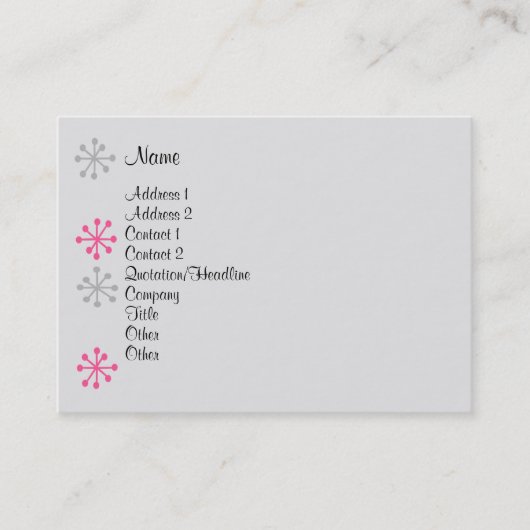 Carte De Visite Assistant personnel (Devant)