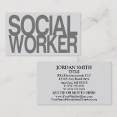 Carte De Visite Assistant social en argent (Devant / Derrière)