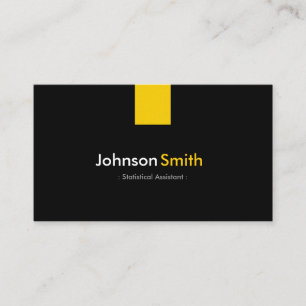 Carte De Visite Assistant statistique - Jaune ambre moderne