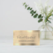 Carte De Visite Assistant virtuel Gold Foil (Debout devant)