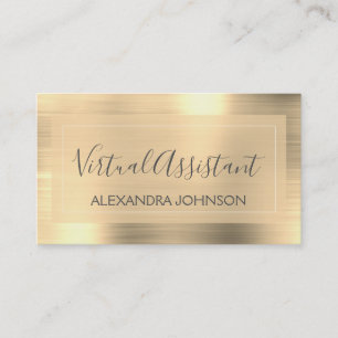 Carte De Visite Assistant virtuel Gold Foil