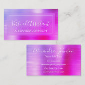 Carte De Visite Assistant virtuel moderne Pink Purple Foil (Devant / Derrière)