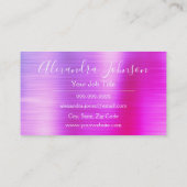 Carte De Visite Assistant virtuel moderne Pink Purple Foil (Dos)
