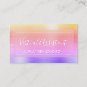 Carte De Visite Assistant virtuel moderne Pink Purple Foil